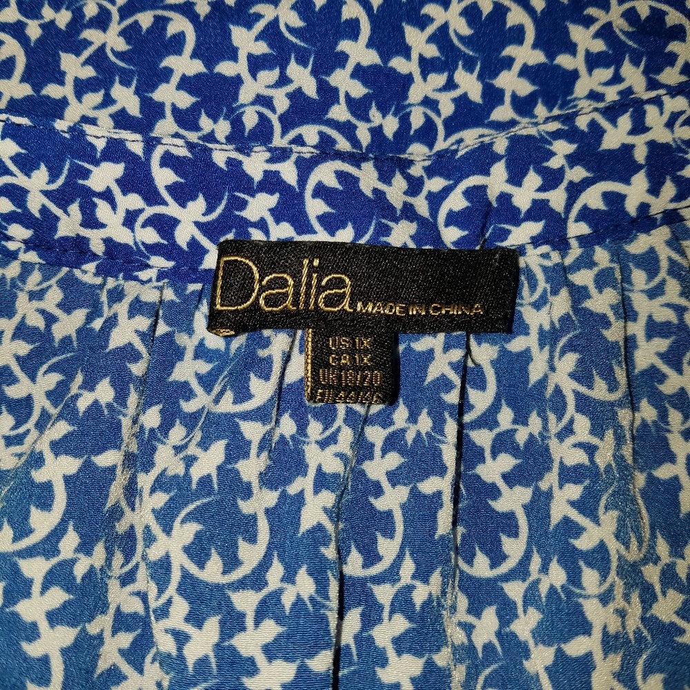 Dalia Blue Sleeveless Blouse Top Womens Size 1X - Picture 7 of 7